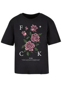 MISS TEE Herren T-Shirt "Miss Tee F*cking Roses Tee", schwarz, casual, Gr. L, bedruckt, 100% Baumwolle, Shirts