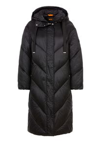 BOSS Orange Damen Outdoorjacke "Pollylong Premium Damenmode", schwarz, casual, Gr. 42, unifarben, Web, Obermaterial: 100% Polyamid, Jacken