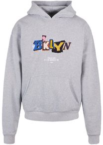 Herren Kapuzensweatshirt "Upscale by Mister Tee Herren BRKLYN Hoodie", grau, Gr. XS, UPSCALE BY MISTER TEE, unifarben, 100% Baumwolle, Sweatshirts