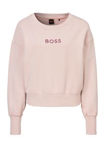 BOSS Orange Damen Sweatshirt "Elay Stonebadge Premium Damenmode", pink, modisch, Gr. L, unifarben, Sweatware, Obermaterial: 100% Baumwolle,