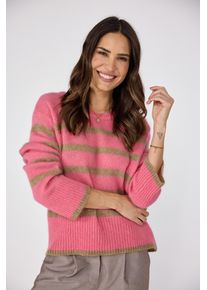 LIEBLINGSSTÜCK LIEBLINGSSTÜCK Damen Rundhalspullover "TradineEP", rosa, modisch, Gr. 46, gestreift, mehrfarbig, gemustert, Strick, Obermaterial: 50% Alpaka, 28%