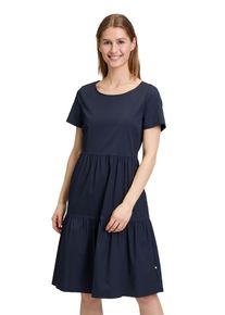 Vera Mont Damen Sommerkleid "Vera Mont Sommerkleid mit Stufen", blau, modisch, Gr. 34, Obermaterial: 75% Baumwolle, 22% Polyamid, 3% Elasthan.,