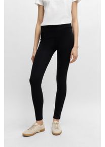 BOSS Orange Damen Leggings "Estretch Premium Damenmode", schwarz, sportlich, Gr. L, unifarben, Jersey, Obermaterial: 80% Viskose, 16% Polyamid, 4%