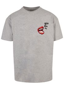 Merchcode Herren T-Shirt "Merchcode Herren Bla Bla Bla Comic Heavy Oversized Tee", grau, casual, Gr. L, bedruckt, 100% Baumwolle, Shirts