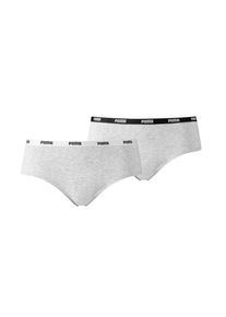 Puma Damen Hipster "Puma WOMEN HIPSTER 2P", Gr. S, grau, Single Jersey, Obermaterial: 57% Baumwolle, 38% Modal, 5% Elasthan, Unterhosen, Mit