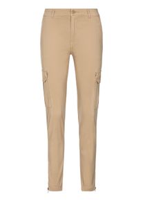 HUGO BLUE Damen Cargohose "Hasuny", beige, casual, Gr. 34, unifarben, Web, Obermaterial: 98% Baumwolle, 2% Elasthan, Hosen, mit Cargotaschen &