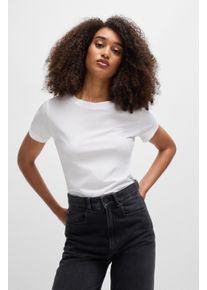 BOSS Orange Damen T-Shirt "Esogo Premium Damenmode", weiß, casual, Gr. XL, unifarben, Single Jersey, Obermaterial: 100% Baumwolle, Shirts, mit Logo