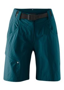 Gonso Damen Fahrradhose "Mira Basic", blau, Gr. 34, 90% Polyamid, 10% Elastan, Hosen, kurze Damen Radhose mit Sitzpolster, wasserabweisend, inkl.