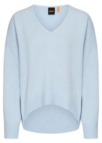 BOSS Orange Damen Strickpullover "Fondella Premium Damenmode", blau, modisch, Gr. XL, unifarben, Strick, Obermaterial: 52% Wolle, 26% Polyamid, 22%