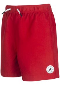 Converse Jungen Badehose, rot, sportlich, Gr. 134, bestickt, unifarben, Popeline, Polyester, Badehosen, für Kinder