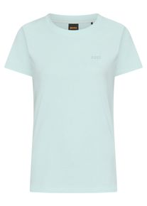 BOSS Orange Damen T-Shirt "Esogo Premium Damenmode", blau, casual, Gr. XL, unifarben, Single Jersey, Obermaterial: 100% Baumwolle, Shirts, mit Logo