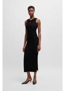 BOSS Orange Damen Jerseykleid "Emberla Premium Damenmode", schwarz, casual, Gr. M, unifarben, Jersey, Obermaterial: 95% Polyester, 5% Elasthan,