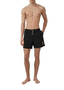 s.Oliver Herren Strandshorts, schwarz, casual, Gr. M, bedruckt, Obermaterial: 100% Polyester, Hosen, mit elastischem Bund
