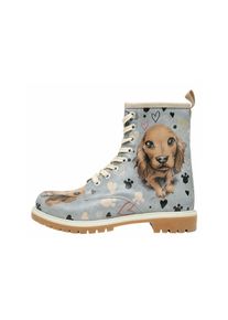 DOGO Damen Schnürboots "Boots Bad Boy Damen Boots / Female", Gr. 40, blau, Lederimitat, Schuhe, Vegan
