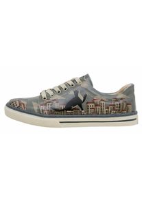 DOGO Damen Sneaker "Sneaker Abstract Leaves Damen Sneaker / Female", Gr. 39, schwarz, Lederimitat, Schuhe, Vegan