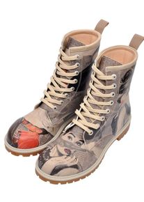 DOGO Damen Schnürboots "Boots There Is Always Hope Damen Boots / Female", Gr. 37, grau, Lederimitat, Schuhe, Vegan