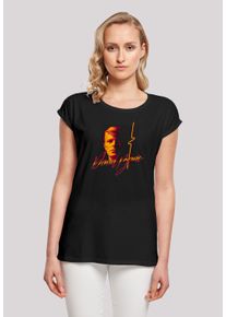 F4NT4STIC Damen T-Shirt "David Bowie Photo Angle 90s'", schwarz, casual, Gr. XXL, Obermaterial: 100% Baumwolle, Shirts, Print