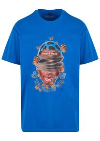 Herren T-Shirt "Upscale by Mister Tee Unisex Grow Up Oversize Tee", blau, casual, Gr. S, UPSCALE BY MISTER TEE, unifarben, 100% Baumwolle, Shirts