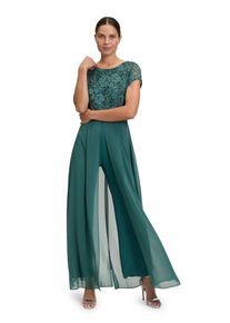 Vera Mont Damen Overall "Vera Mont Jumpsuit kurzarm", grün, elegant, Gr. 50, Obermaterial: 95% Polyester, 5% Elasthan. Besatz: 100% Polyester.