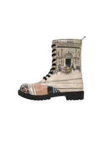 DOGO Damen Schnürboots "Zipsy Owls Family Damen Stiefel / Female", Gr. 41, braun, Lederimitat, Schuhe, Vegan