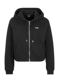 BOSS Orange Damen Kurzblazer "Emus Premium Damenmode", schwarz, casual, Gr. M, unifarben, Web, Obermaterial: 100% Baumwolle, Blazer, oversized
