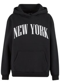 MISS TEE Damen Kapuzenpullover "Miss Tee New York Ladies Fluffy Hoody", schwarz, casual, Gr. XL, mehrfarbig, 70% Baumwolle, 30% Polyester, Pullover