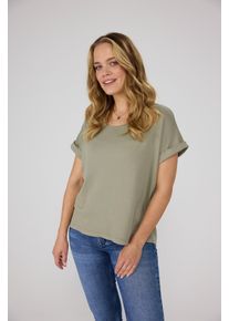 LIEBLINGSSTÜCK LIEBLINGSSTÜCK Damen Rundhalsshirt "CamilaEp", grün, modisch, Gr. XS, unifarben, clean, Jersey, Obermaterial: 100% Baumwolle, Shirts, aus reiner