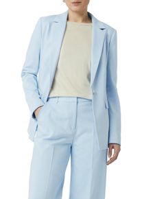 comma, COMMA Damen Jackenblazercanal blau, casual, Gr. 46, unifarben, Web, Obermaterial: 51% Baumwolle, 46% Polyester, 3% Elasthan, Blazer, mit Reverskragen