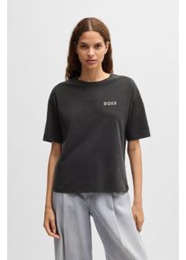 BOSS Orange Damen T-Shirt "Fardin Premium Damenmode", schwarz, casual, Gr. M, unifarben, Single Jersey, Obermaterial: 100% Baumwolle, Shirts, mit