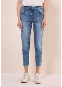 Cecil Damen 3/4-Jeans "Style Scarlett", blau, casual, Gr. 26, unifarben, Denim/Jeans, Obermaterial: 78% Baumwolle, 20% Polyester, 2% Elasthan, Jeans,