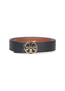 Tory Burch Gürtel - Reversible Belt "Miller" – Black/Brown - Gr. M - in Schwarz - für Damen