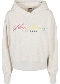 Urban Classics Damen Kapuzenpullover "Urban Classics Damen Ladies Oversized Rainbow Hoody", grau, casual, Gr. 4XL, mehrfarbig, 65% Baumwolle, 35%