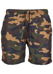 Urban Classics Herren Badeshorts "Urban Classics Herren Camo Swim Shorts", grün, Gr. S, 100% Polyester, Badehosen