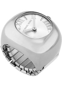 Michael Kors Damen Uhrenring "RYLEE", silber, Armbanduhren, Quarzuhr, Damenuhr, analog, Edelstahl, Flexband, Zugband