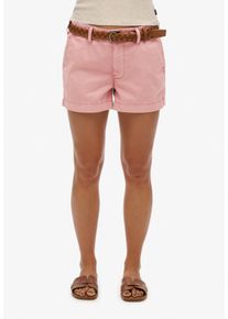 Superdry Damen Chinoshorts "CLASSIC CHINO SHORT", rosa, casual, Gr. L, unifarben, Web, Obermaterial: 97% Baumwolle, 3% Elasthan, Hosen