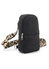 Vivance Damen Umhängetasche, schwarz, Lederimitat, animal-print, gepflegt, unifarben, Taschen, mit verstellbarem Riemen, Handtasche, Schultertasche,