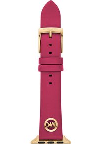 Michael Kors Smartwatch-Armband "Apple Strap", Kompatibelmit: Apple Watches 38/40/41mm und 42/44/45/49mm Gehäuse-Ø, pink, Leder, Uhrenarmbänder,