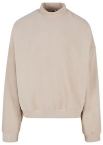 Urban Classics Herren Rundhalspullover "Urban Classics Herren Oversized Polar Fleece Crew", beige, casual, Gr. M, unifarben, 100% Polyester, Pullover