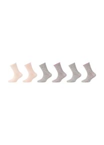 Camano Kinder Socken "Socken 6er Pack", Gr. 31, pink, 77% Viskose 21% Polyamid 2% Elasthan, gepunktet, Socken