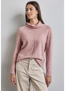 Street One Damen Rollkragenpullover, rosa, casual, Gr. 38, unifarben, Web, 37% Baumwolle, 34% Polyacryl, 26% Polyester, 3% Elasthan, Pullover, im