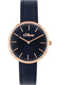 s.Oliver Damen Quarzuhr, blau, Armbanduhren, Armbanduhr, Damenuhr, analog