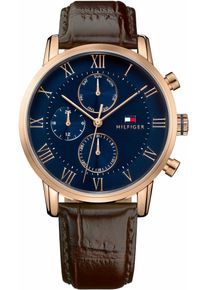 Tommy Hilfiger Herren Multifunktionsuhr "KANE", braun, Armbanduhren, Quarzuhr, Armbanduhr, Herrenuhr, Datum, Edelstahlarmband