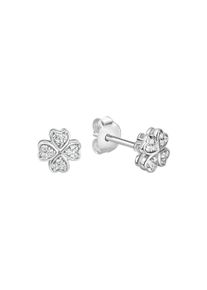 Vivance Damen Paar Ohrstecker "925 Sterling Silber rhodiniert Zirkonia", ONE-SIZE, Silber 925 (Sterlingsilber), weiß, Silber 925 (Sterlingsilber),