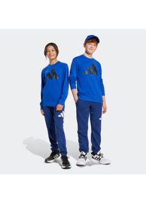 Kinder Trainingsanzug "J BL FT JOG 240", blau, sportlich, Gr. 128, adidas Sportswear, Obermaterial: 70% Baumwolle, 30% Polyester, Sportanzüge