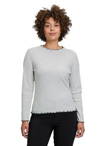 Cartoon Damen Kurzarmshirt "Cartoon Langarm-Shirt mit Kragen", schwarz-weiß, modisch, Gr. 44, Obermaterial: 95% Baumwolle, 05% Elasthan., Shirts,