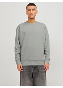 Jack & Jones JACK & JONES Herren Sweatshirt "JJESTAR BASIC SWEAT CREW NECK NOOS", grau, modisch, Gr. S, unifarben, angeraute Sweatware, Obermaterial: 70%