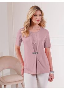 Classic Basics Damen Kurzarmshirt "Shirt", lila, Gr. 52, unifarben, 100% Viskose, Shirts