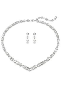Swarovski Damen Ohrring und Ketten Set "Mesmera, 5674306", silber, Metall, Schmuck-Sets, mit funkelnden Swarovski Zirkonia (synth.)