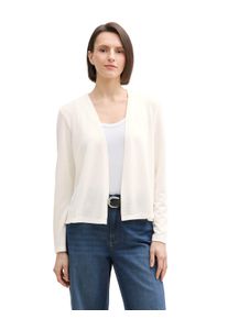 Tom Tailor Damen Cardigan, weiß, casual, Gr. XS, Feinstrick, Obermaterial: 66% Viskose, 34% Polyester, Strickjacken, nach vorne hin offen und ohne