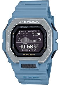 Casio G-SHOCK Smartwatch, blau, Smartwatches, Armbanduhr, Herrenuhr, Bluetooth, Stoppfunktion, Mondphase